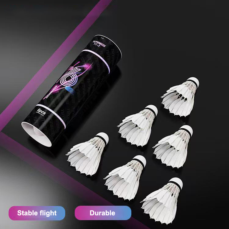 3/6Pcs White Goose Feather Bad - Badminton Tournament 评论和价格