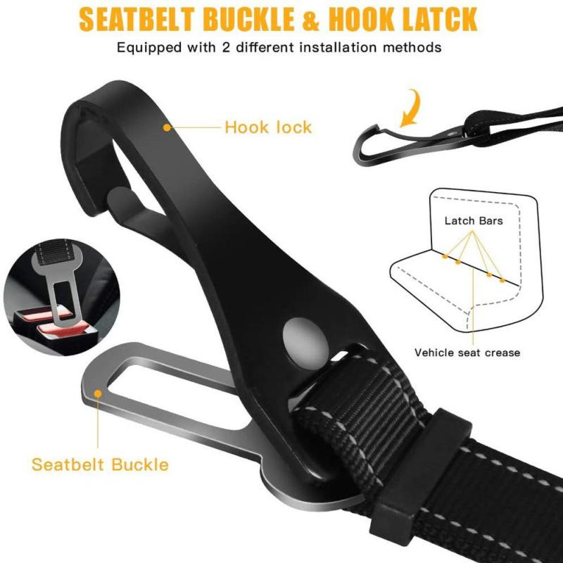 3 In 1 Pet Dog Car Seat Belt N - String Tension Clip 评论和价格