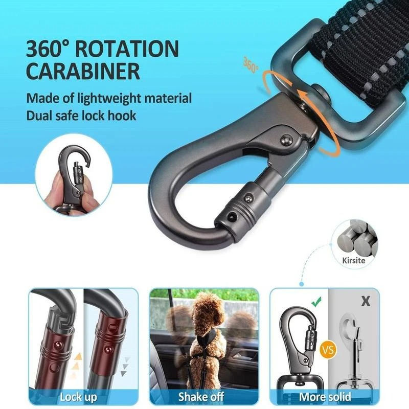 3 In 1 Pet Dog Car Seat Belt N - String Tension Clip 评论和价格