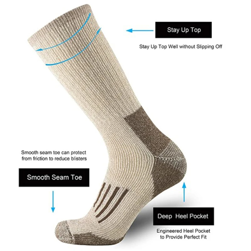 80% Wool Socks Thicken Warm Hi - Ankle Support Badminton 评论和价格