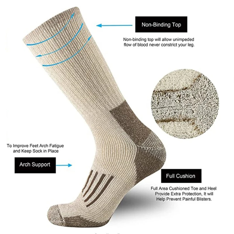80% Wool Socks Thicken Warm Hi - Ankle Support Badminton 评论和价格